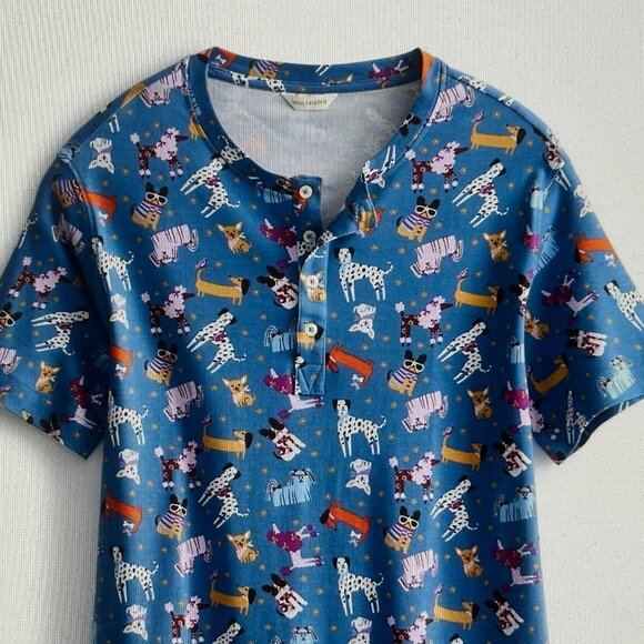VERA BRADLEY BARK PARK DOGS HENLEY NIGHT DRESS/NIGHTSHIRT:NWT  MEDIUM or LARGE - Picture 14 of 15